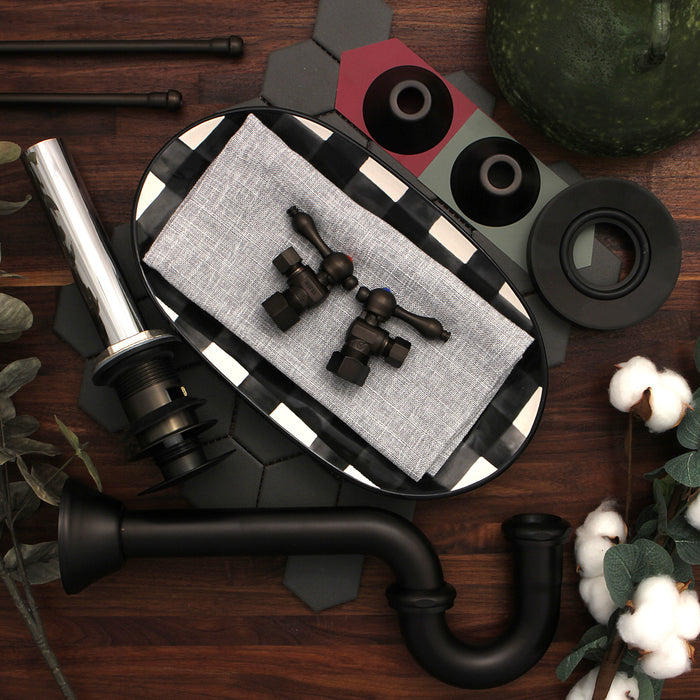 Kingston Brass CC53305VOKB30 Trimscape Traditional Plumbing Sink Trim Kit with P-Trap and Overflow Drain, Oil Rubbed Bronze