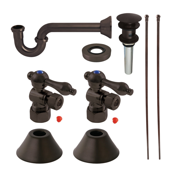 Kingston Brass CC53305VOKB30 Trimscape Traditional Plumbing Sink Trim Kit with P-Trap and Overflow Drain, Oil Rubbed Bronze