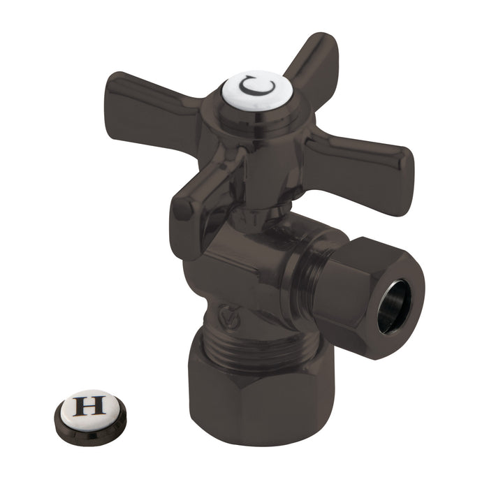 Kingston Brass CC53305ZX 5/8" O.D. Comp x 3/8" O.D. Comp Quarter-Turn Angle Shut-Off Valve, Oil Rubbed Bronze
