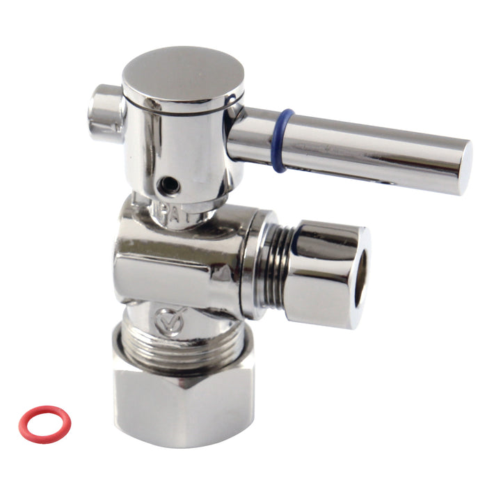 Kingston Brass CC53306DL 5/8" O.D. Comp x 3/8" O.D. Comp Quarter-Turn Angle Shut-Off Valve, Polished Nickel