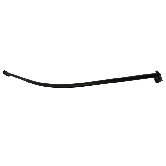 Kingston Brass CC6720 Edenscape 60"-72" Stainless Steel Adjustable Single Curved Shower Curtain Rod, Matte Black