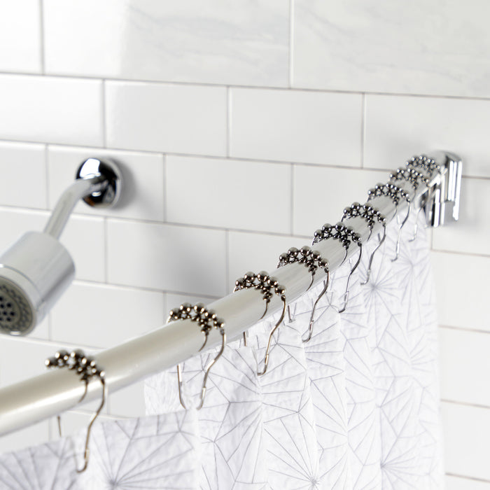 Kingston Brass CC6721 Edenscape 60"-72" Stainless Steel Adjustable Single Curved Shower Curtain Rod, Polished Chrome
