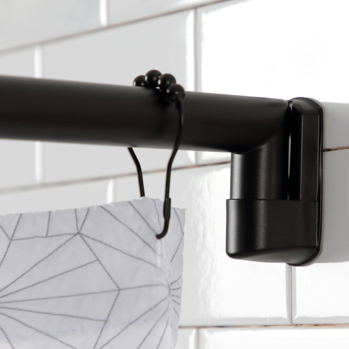 Kingston Brass CC6725 Edenscape 60"-72" Stainless Steel Adjustable Single Curved Shower Curtain Rod, Oil Rubbed Bronze