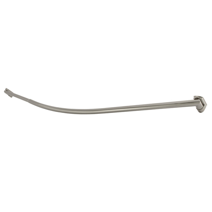 Kingston Brass CC6728 Edenscape 60"-72" Stainless Steel Adjustable Single Curved Shower Curtain Rod, Brushed Nickel
