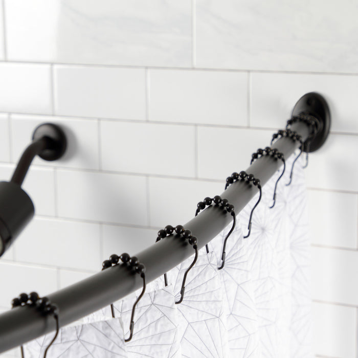 Kingston Brass CC7215 Edenscape 72" Stainless Steel Single Curved Shower Curtain Rod, Oil Rubbed Bronze