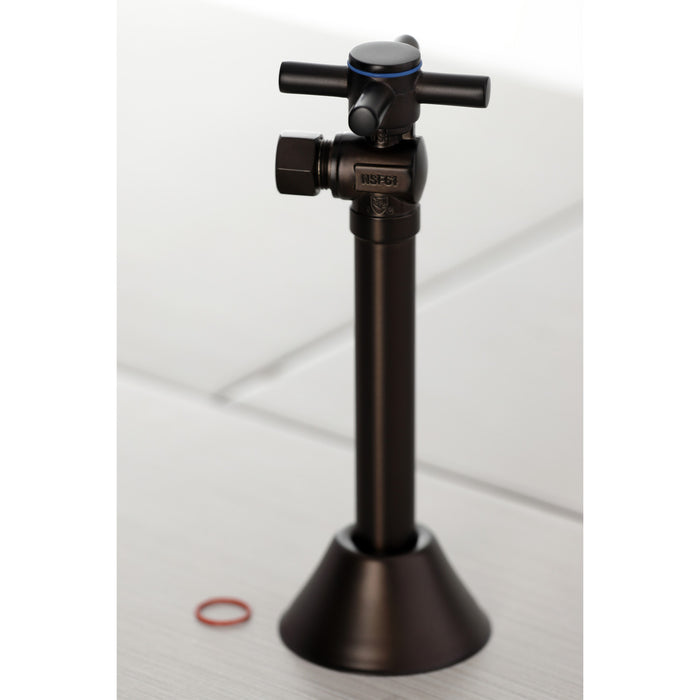 Kingston Brass CC83205DX 1/2" Sweat x 3/8" O.D. Comp Angle Shut-Off Valve with 5" Extension, Oil Rubbed Bronze