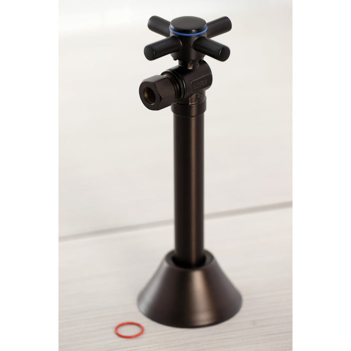 Kingston Brass CC83205DX 1/2" Sweat x 3/8" O.D. Comp Angle Shut-Off Valve with 5" Extension, Oil Rubbed Bronze