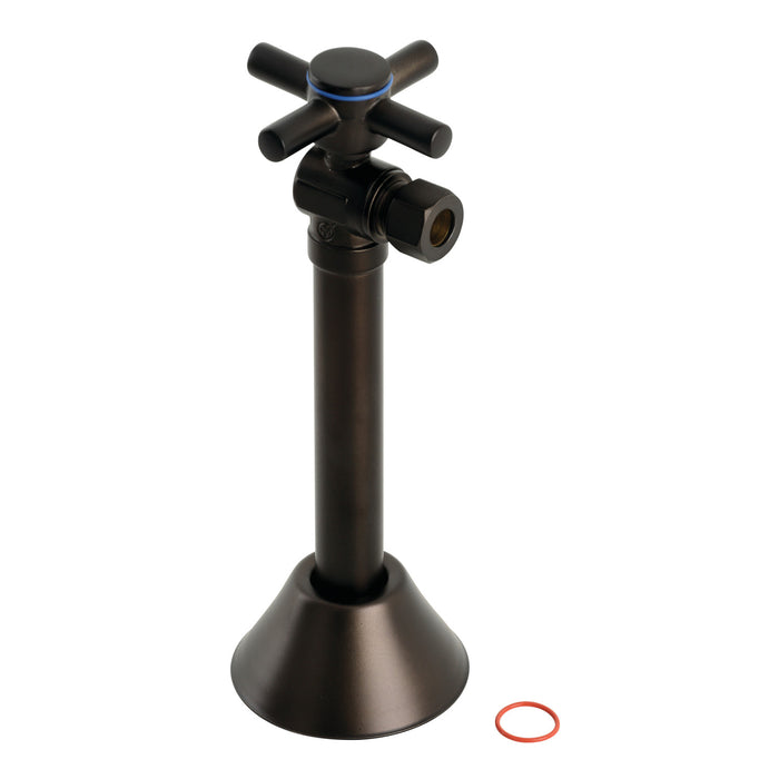 Kingston Brass CC83205DX 1/2" Sweat x 3/8" O.D. Comp Angle Shut-Off Valve with 5" Extension, Oil Rubbed Bronze