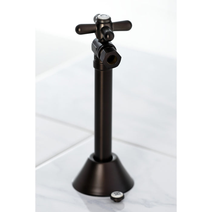 Kingston Brass CC83205X 1/2" Sweat x 3/8" O.D. Comp Angle Shut-Off Valve with 5" Extension, Oil Rubbed Bronze