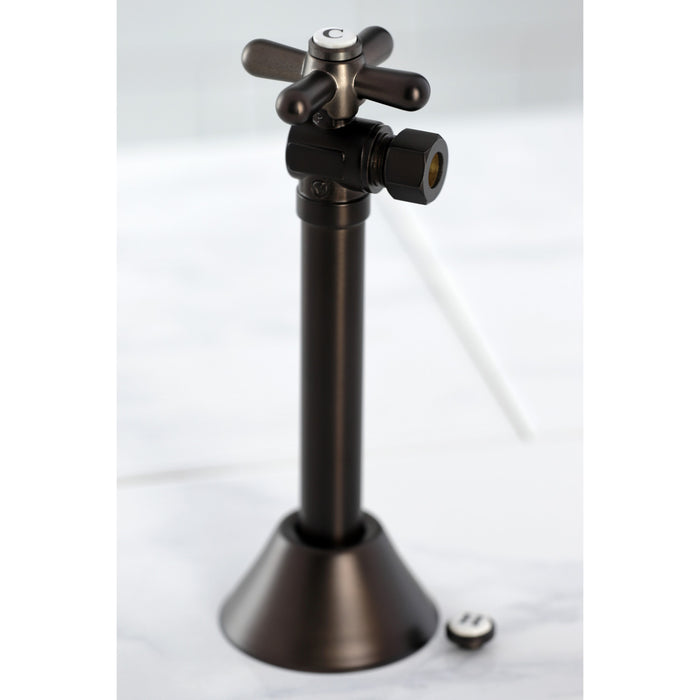Kingston Brass CC83205X 1/2" Sweat x 3/8" O.D. Comp Angle Shut-Off Valve with 5" Extension, Oil Rubbed Bronze