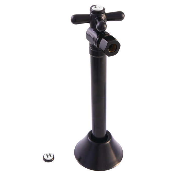 Kingston Brass CC83205X 1/2" Sweat x 3/8" O.D. Comp Angle Shut-Off Valve with 5" Extension, Oil Rubbed Bronze