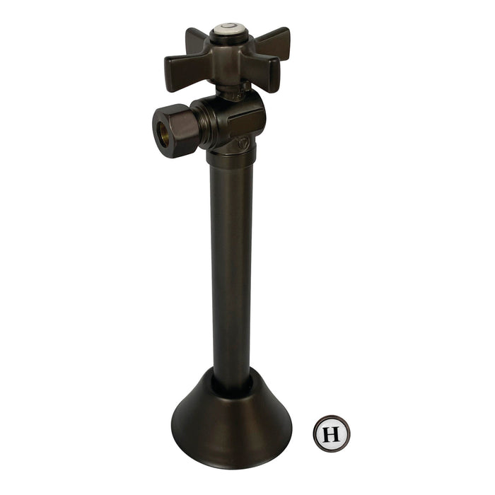 Kingston Brass CC83205ZX 1/2" Sweat x 3/8" O.D. Comp Angle Shut-Off Valve with 5" Extension, Oil Rubbed Bronze
