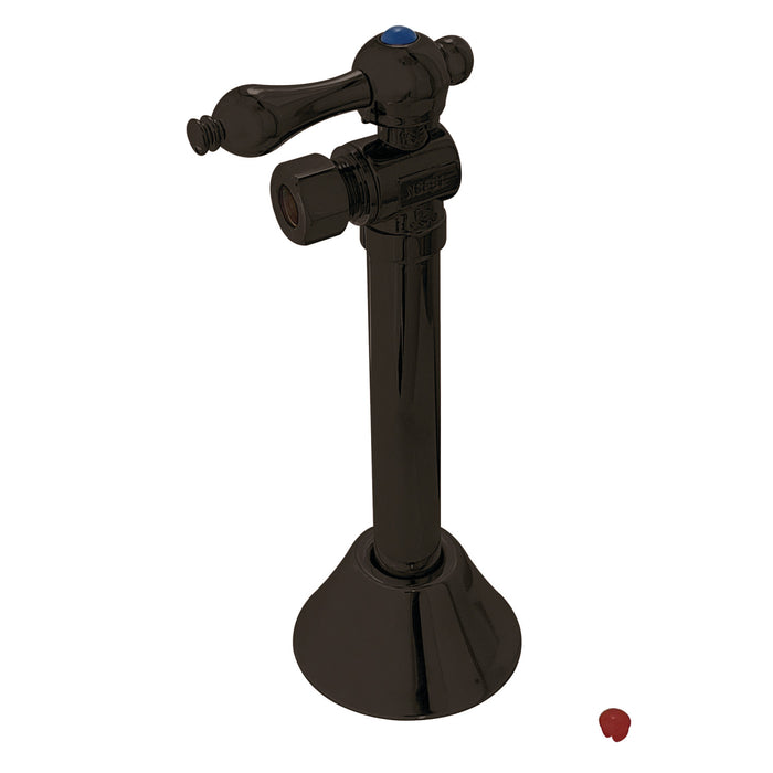 Kingston Brass CC83205 1/2" Sweat x 3/8" O.D. Comp Angle Shut-Off Valve with 5" Extension, Oil Rubbed Bronze