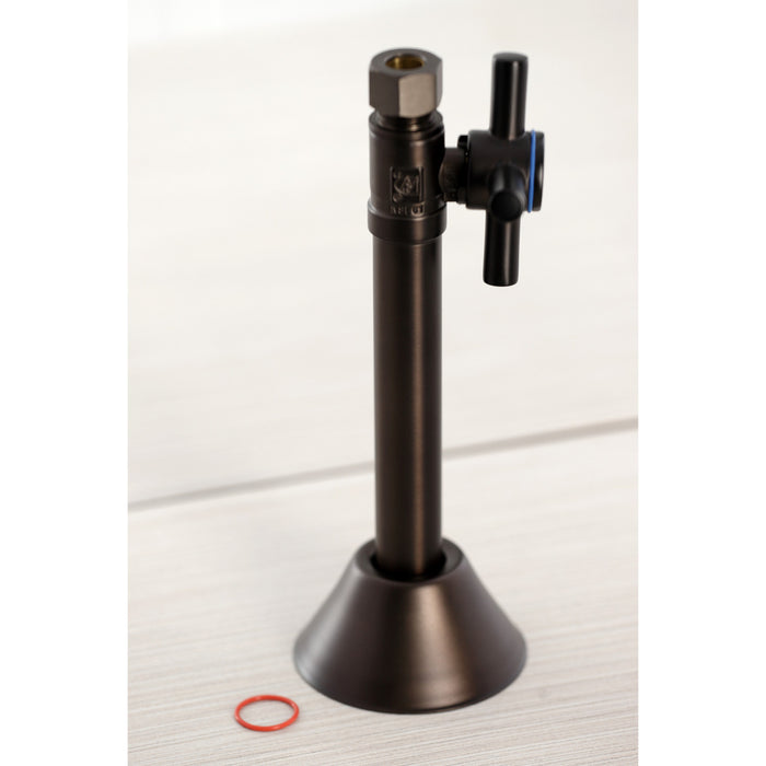 Kingston Brass CC83255DX 1/2" Sweat x 3/8" O.D. Comp Straight Shut-Off Valve with 5" Extension, Oil Rubbed Bronze