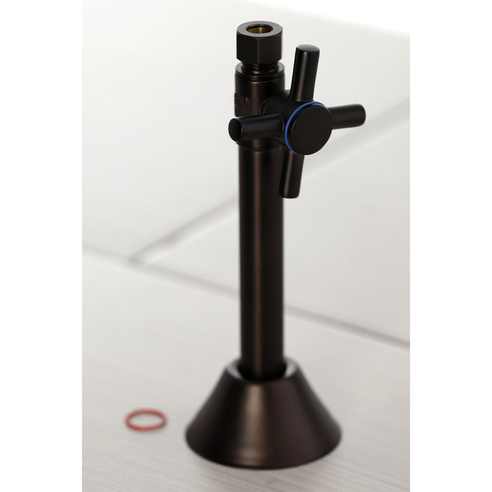 Kingston Brass CC83255DX 1/2" Sweat x 3/8" O.D. Comp Straight Shut-Off Valve with 5" Extension, Oil Rubbed Bronze