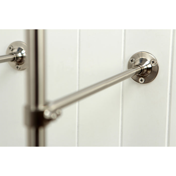 Kingston Brass CCK103T8 Vintage Freestanding Clawfoot Tub Faucet Package with Supply Lines and Hand Shower, Brushed Nickel