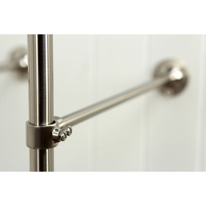 Kingston Brass CCK103T8 Vintage Freestanding Clawfoot Tub Faucet Package with Supply Lines and Hand Shower, Brushed Nickel
