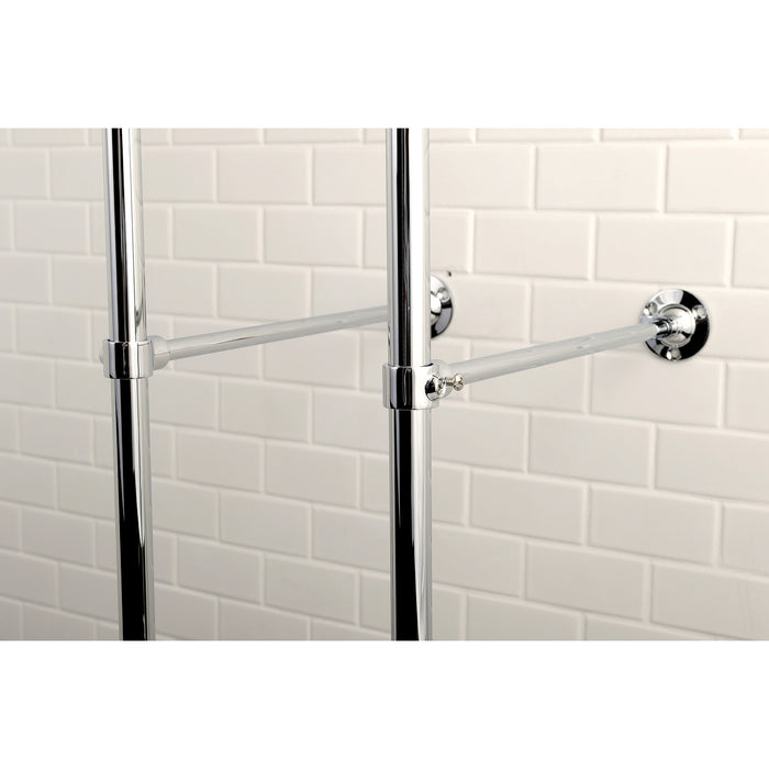 Kingston Brass CCK104T1 Vintage Freestanding Clawfoot Tub Faucet Package with Supply Lines and Hand Shower, Polished Chrome