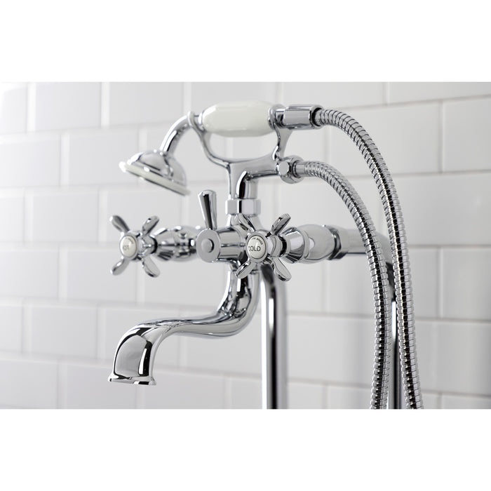 Kingston Brass CCK246K1 Essex Freestanding Clawfoot Tub Faucet Package with Supply Line, Polished Chrome