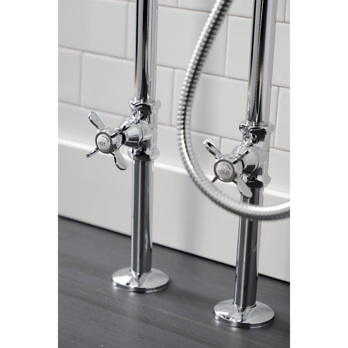 Kingston Brass CCK246K1 Essex Freestanding Clawfoot Tub Faucet Package with Supply Line, Polished Chrome