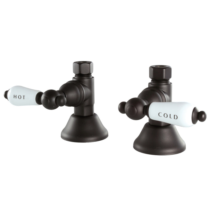 Kingston Brass CCK44155PL 1/2" FIP x 1/2" O.D. Comp Quarter-Turn Straight Shut-Off Valve, Oil Rubbed Bronze