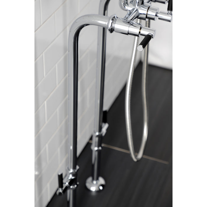 Aqua Vintage CCK8401DKL Concord Freestanding Tub Faucet with Supply Line, Stop Valve, Polished Chrome