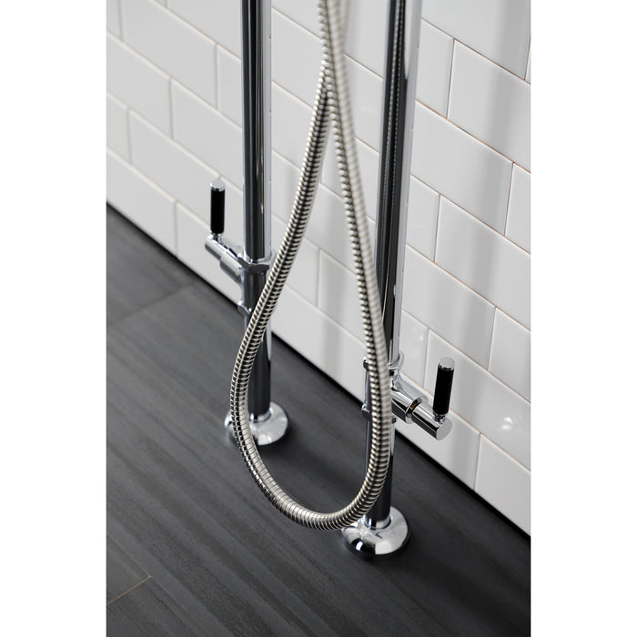 Aqua Vintage CCK8401DKL Concord Freestanding Tub Faucet with Supply Line, Stop Valve, Polished Chrome