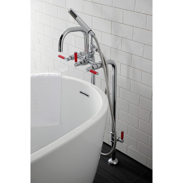 Aqua Vintage CCK8401DKL Concord Freestanding Tub Faucet with Supply Line, Stop Valve, Polished Chrome