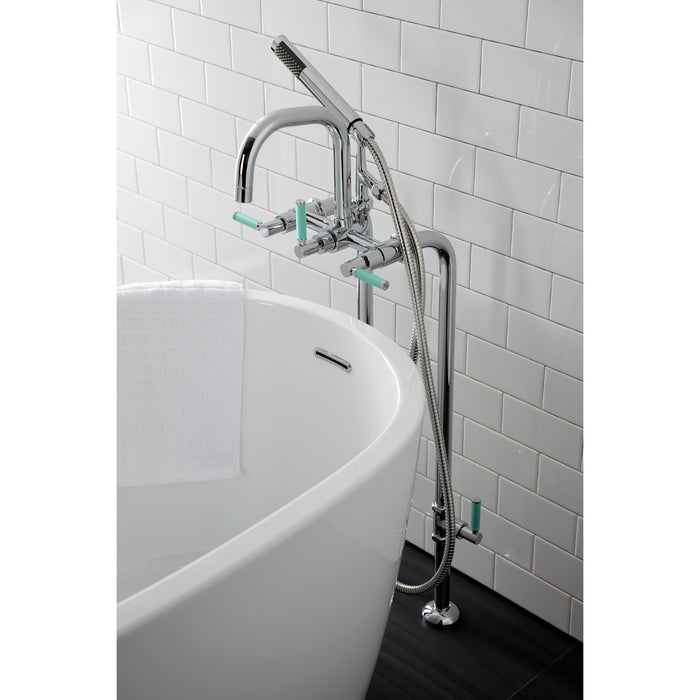 Aqua Vintage CCK8401DKL Concord Freestanding Tub Faucet with Supply Line, Stop Valve, Polished Chrome