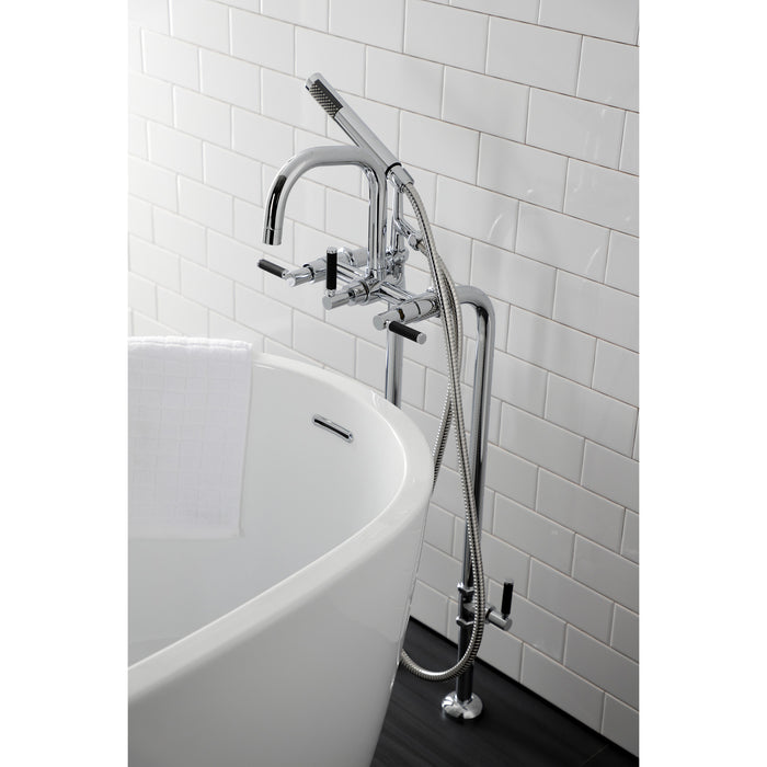 Aqua Vintage CCK8401DKL Concord Freestanding Tub Faucet with Supply Line, Stop Valve, Polished Chrome