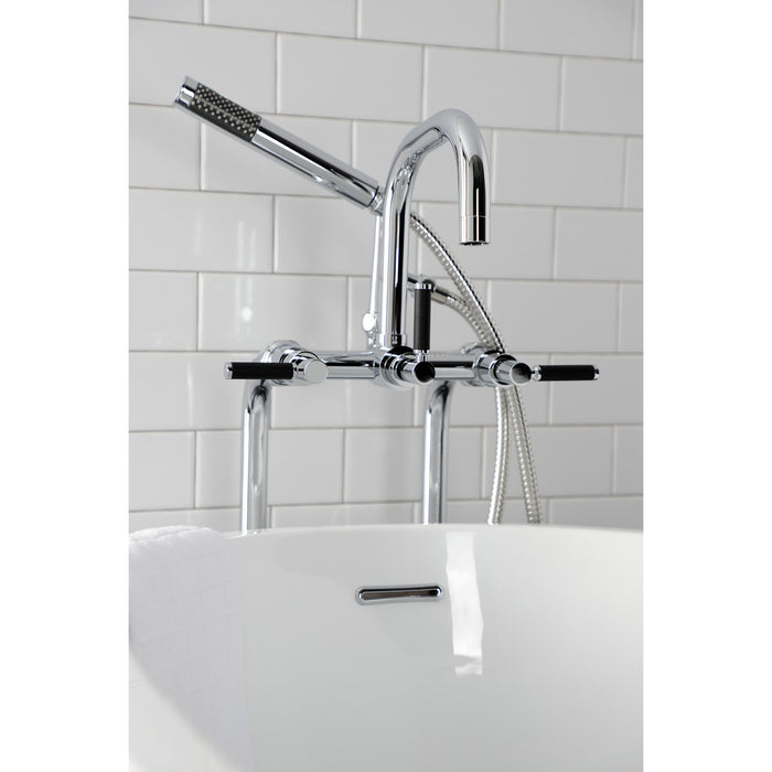Aqua Vintage CCK8401DKL Concord Freestanding Tub Faucet with Supply Line, Stop Valve, Polished Chrome
