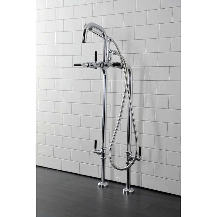 Aqua Vintage CCK8401DKL Concord Freestanding Tub Faucet with Supply Line, Stop Valve, Polished Chrome