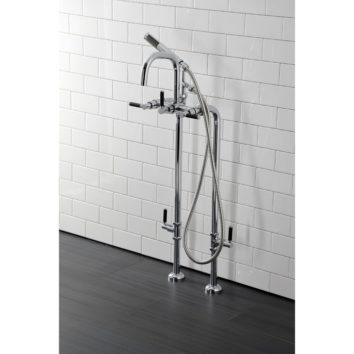 Aqua Vintage CCK8401DKL Concord Freestanding Tub Faucet with Supply Line, Stop Valve, Polished Chrome