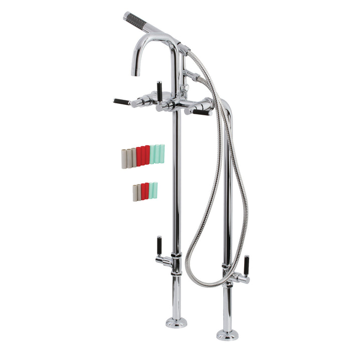 Aqua Vintage CCK8401DKL Concord Freestanding Tub Faucet with Supply Line, Stop Valve, Polished Chrome