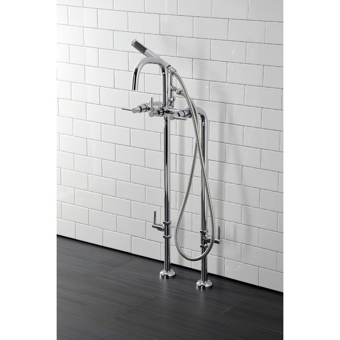 Aqua Vintage CCK8401DL Concord Freestanding Tub Faucet with Supply Line, Stop Valve, Polished Chrome