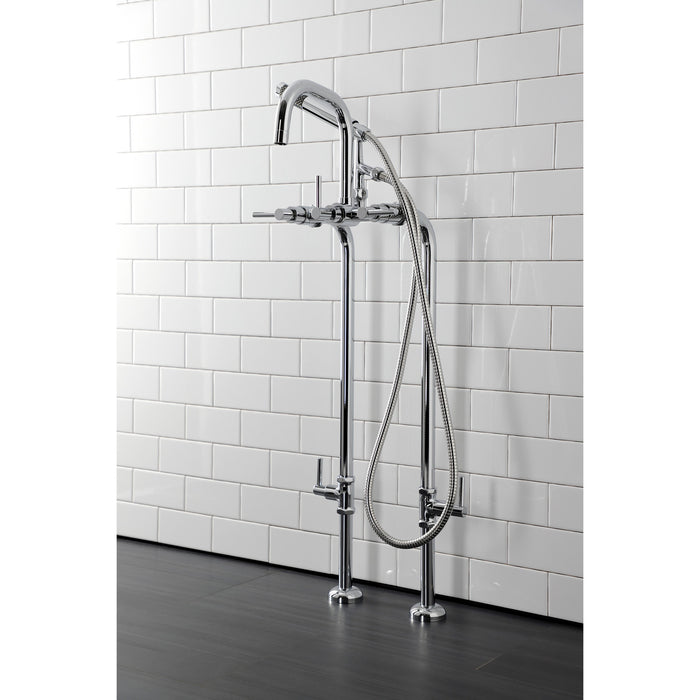Aqua Vintage CCK8401DL Concord Freestanding Tub Faucet with Supply Line, Stop Valve, Polished Chrome