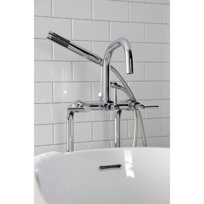 Aqua Vintage CCK8401DL Concord Freestanding Tub Faucet with Supply Line, Stop Valve, Polished Chrome