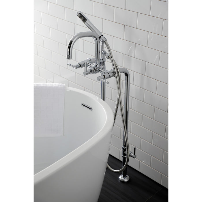 Aqua Vintage CCK8401DL Concord Freestanding Tub Faucet with Supply Line, Stop Valve, Polished Chrome