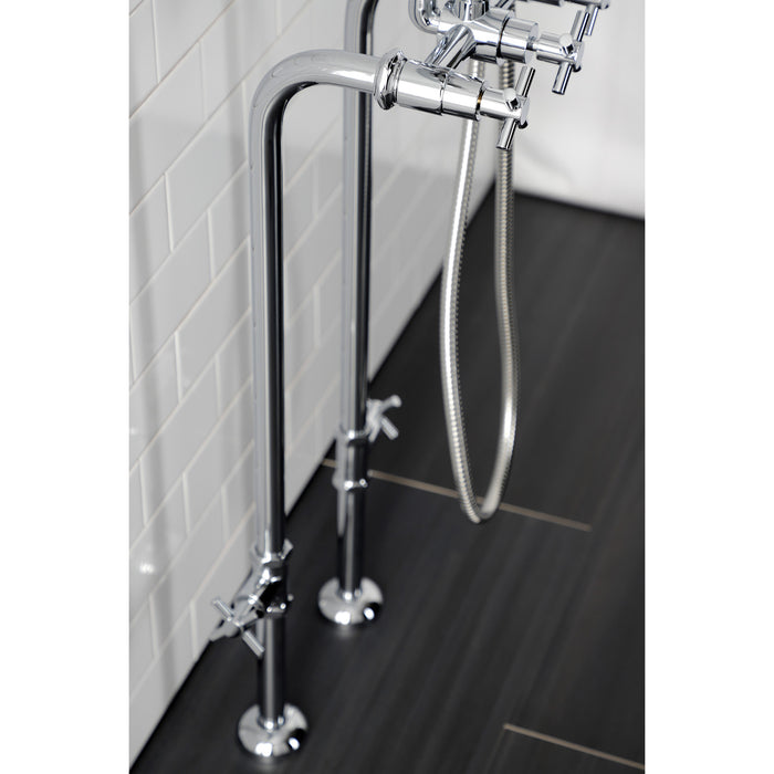 Aqua Vintage CCK8401DX Concord Freestanding Tub Faucet with Supply Line, Stop Valve, Polished Chrome