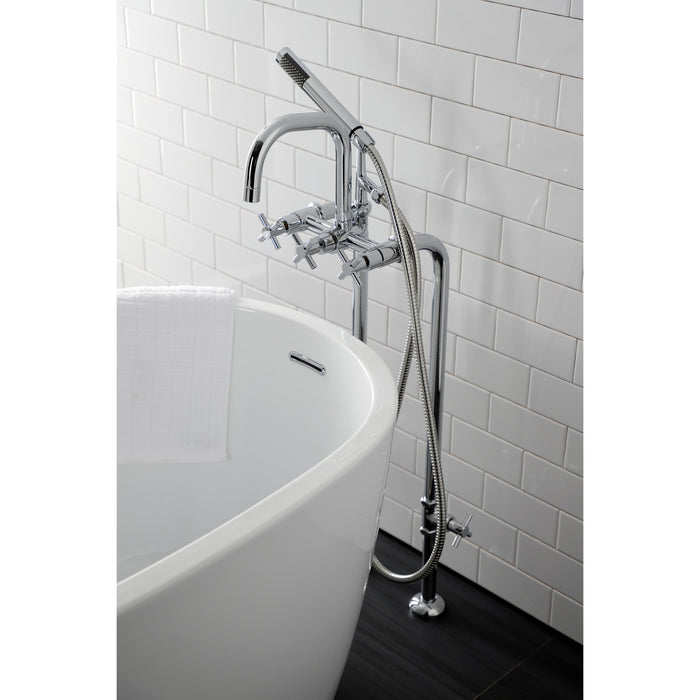 Aqua Vintage CCK8401DX Concord Freestanding Tub Faucet with Supply Line, Stop Valve, Polished Chrome