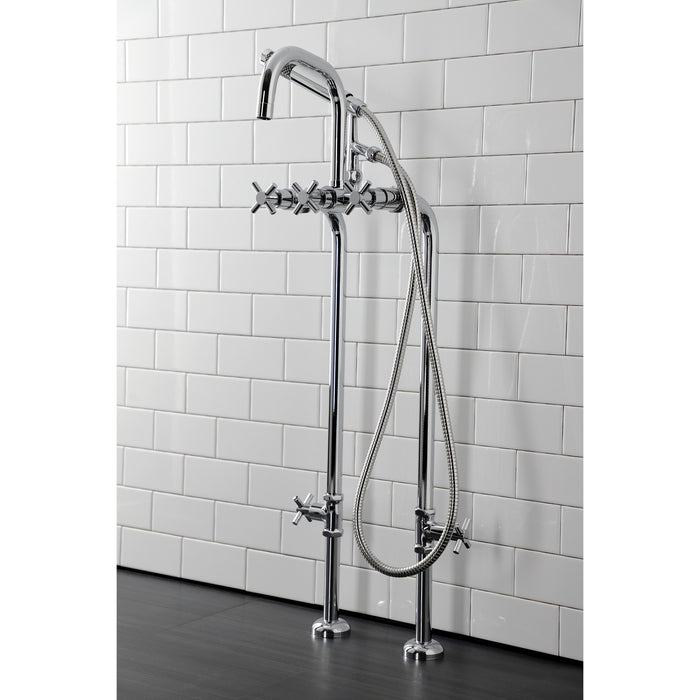 Aqua Vintage CCK8401DX Concord Freestanding Tub Faucet with Supply Line, Stop Valve, Polished Chrome