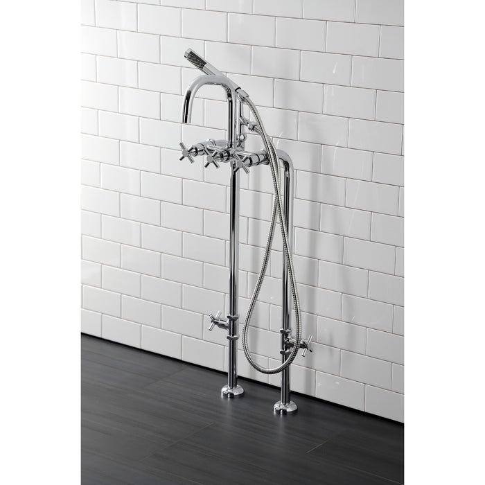 Aqua Vintage CCK8401DX Concord Freestanding Tub Faucet with Supply Line, Stop Valve, Polished Chrome