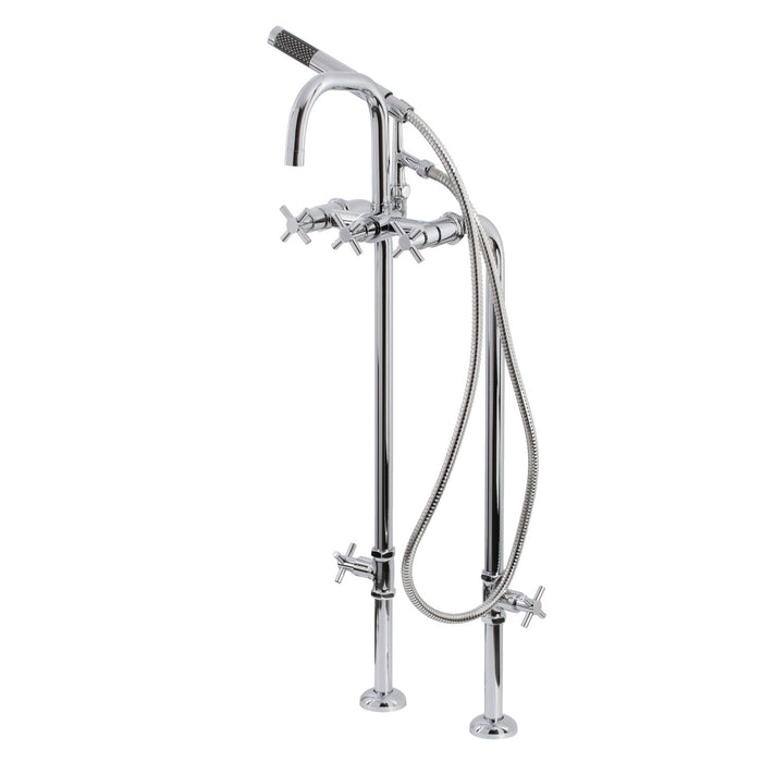 Aqua Vintage CCK8401DX Concord Freestanding Tub Faucet with Supply Line, Stop Valve, Polished Chrome