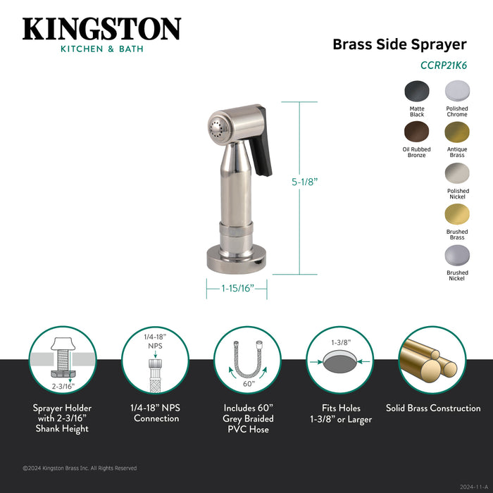 Kingston Brass CCRP21K5 Concord Brass Side Sprayer, Oil Rubbed Bronze