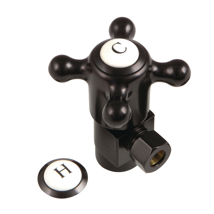 Kingston Brass CD43305BX 1/2" FIP x 3/8" O.D. Anti-Seize Deluxe Quarter-Turn Ceramic Hardisc Cartridge Angle Stop, Oil Rubbed Bronze