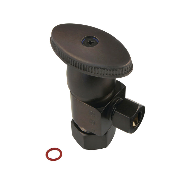 Kingston Brass CD53305VA 5/8" O.D. Comp x 3/8" O.D. Comp Anti-Seize Deluxe Quarter-Turn Ceramic Hardisc Cartridge Angle Stop, Oil Rubbed Bronze