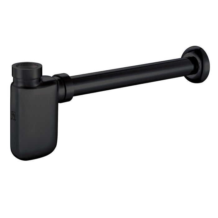 Kingston Brass DD8400 Trimscape 1-1/4" Brass Oval Bottle Trap, Matte Black