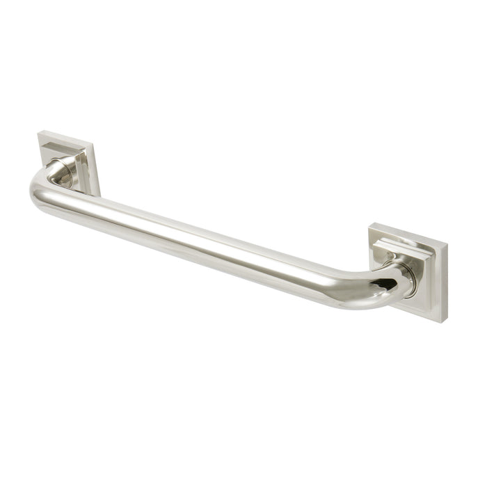 Kingston Brass DR614166 Claremont 16" x 1-1/4" O.D. Brass Decorative Grab Bar, Polished Nickel