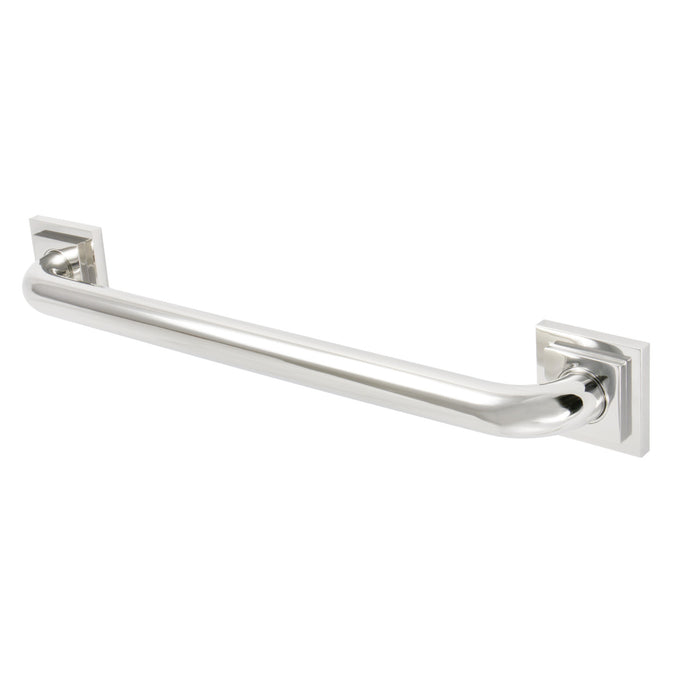 Kingston Brass DR614186 Claremont 18" x 1-1/4" O.D. Brass Decorative Grab Bar, Polished Nickel