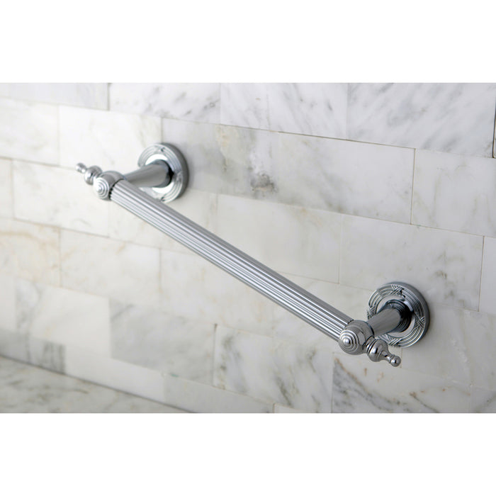Kingston Brass DR710121 Templeton 12" x 1" O.D. Brass Decorative Grab Bar, Polished Chrome